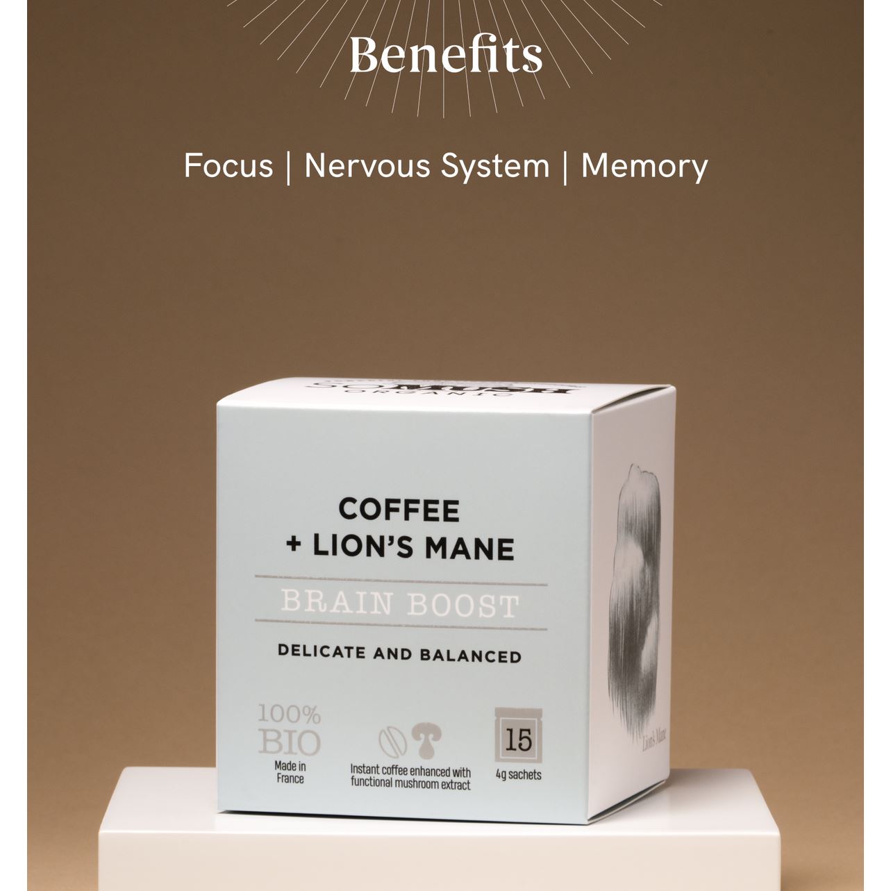 Brain Boost Coffee Nahrungsergänzungsmittel So Mush Organic - Genuine Selection