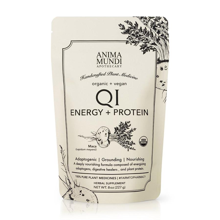 Qi Energy & Protein: Adaptogenic Superpowder Nahrungsergänzungsmittel Anima Mundi Apothecary - Genuine Selection