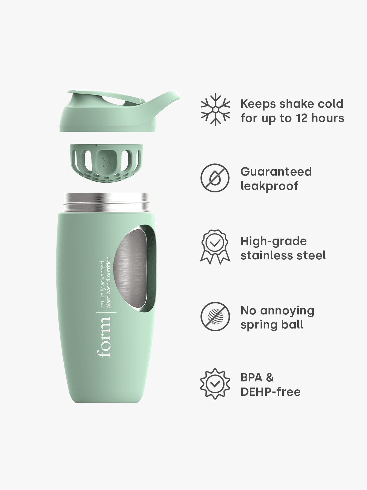 Insulated Stainless Steel Shaker Form Nutrition - Genuine Selection