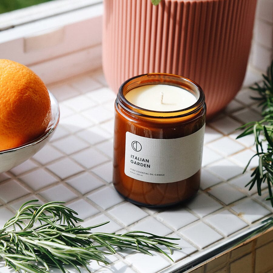 Italian Garden Candle Kerzen Octo & Co. Medium 250ml - Amber Jar - Genuine Selection