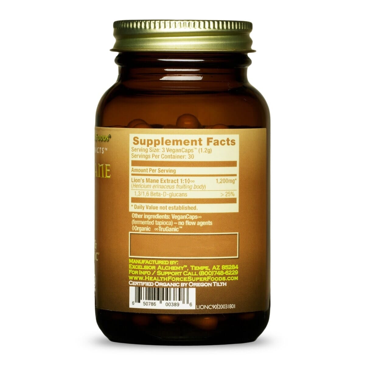 Lion's Mane HealthForce SuperFoods 90 VeganCaps - Genuine Selection