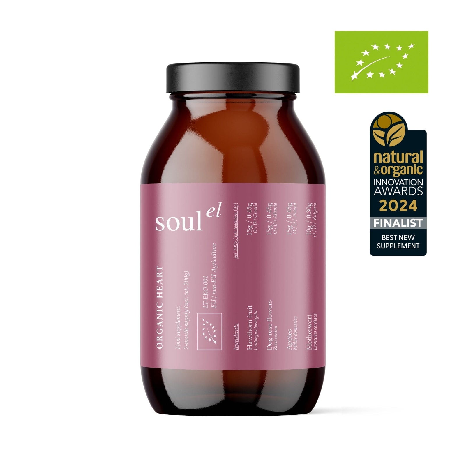 Organic Heart - Cardiovascular & Cholesterol Balance Nahrungsergänzungsmittel Soulel - Genuine Selection