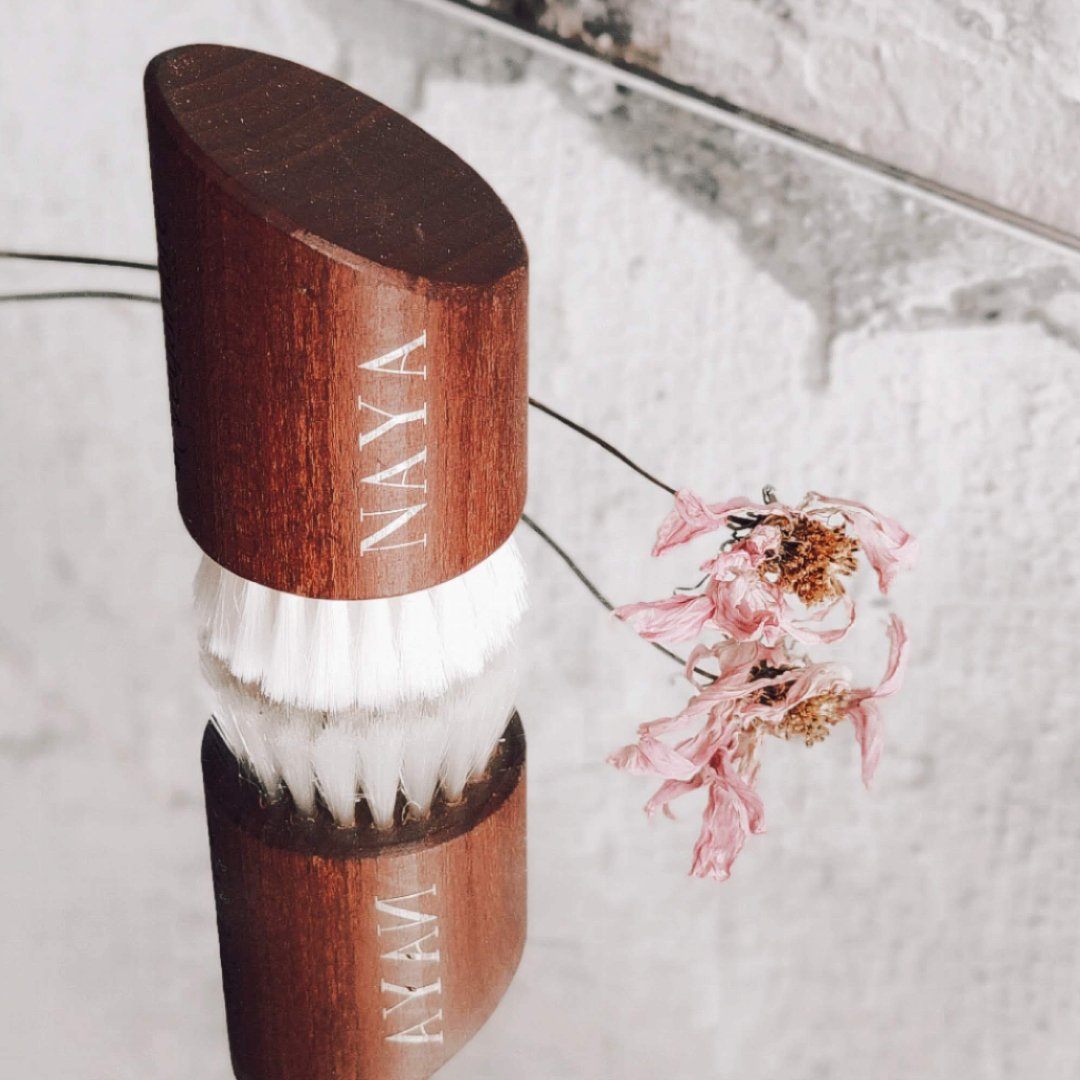 100% VEGAN & PLASTIC-FREE FACIAL DRY BRUSH Facial Tool Naya - Genuine Selection