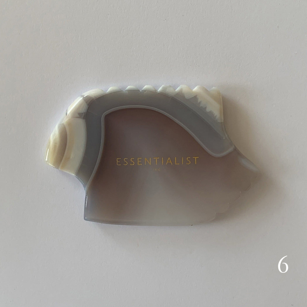 Agate Stone Gua Sha Tool - Edgy *Restock* Facial Tools Essentialist 6 - Genuine Selection