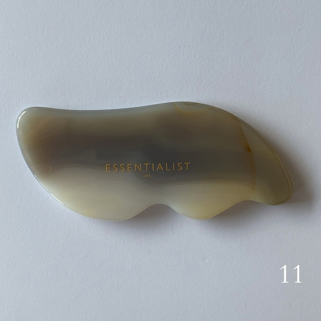 Agate Stone Gua Sha Tool - Wavy *Restock* Facial Tools Essentialist 11 - Genuine Selection