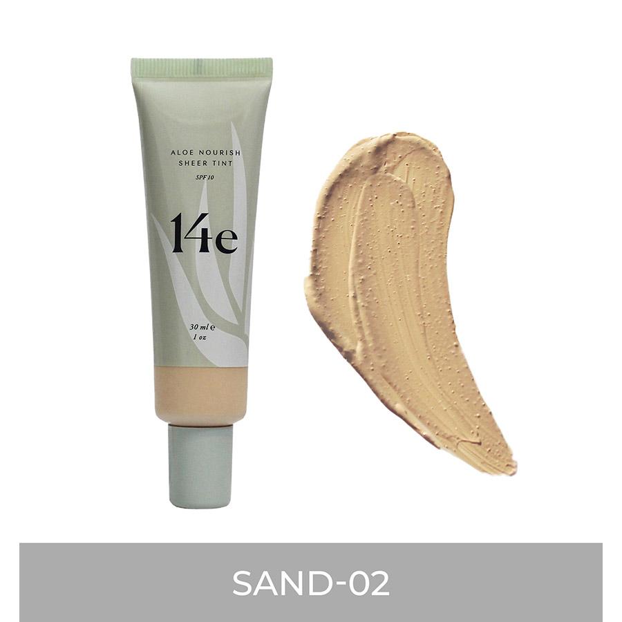 Aloe Nourish Sheer Tint Grundierung 14e Cosmetics Sand - 02 - Genuine Selection