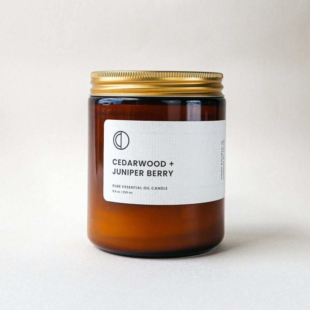 Cedarwood &amp; Juniper Berry Candle Kerzen Octo &amp; Co. Medium 250ml - Amber Jar - Genuine Selection