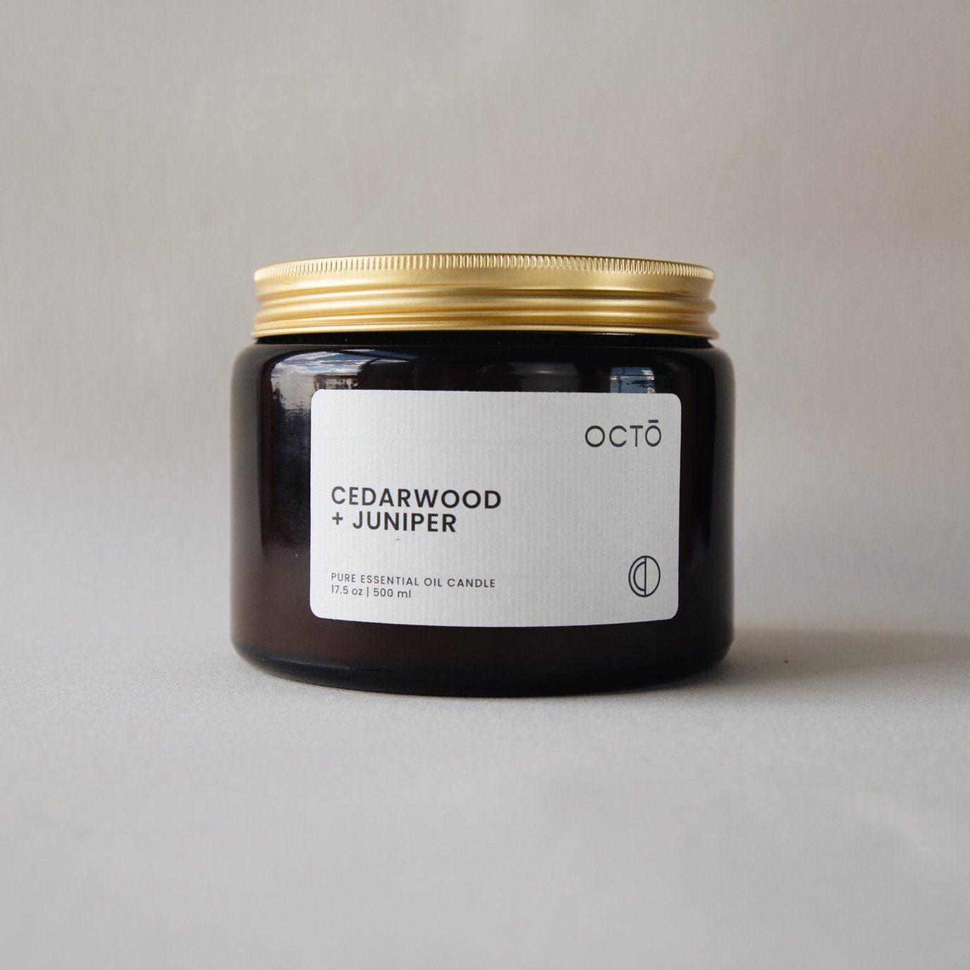 Cedarwood & Juniper Berry Candle Kerzen Octo & Co. Medium 250ml - Amber Jar - Genuine Selection