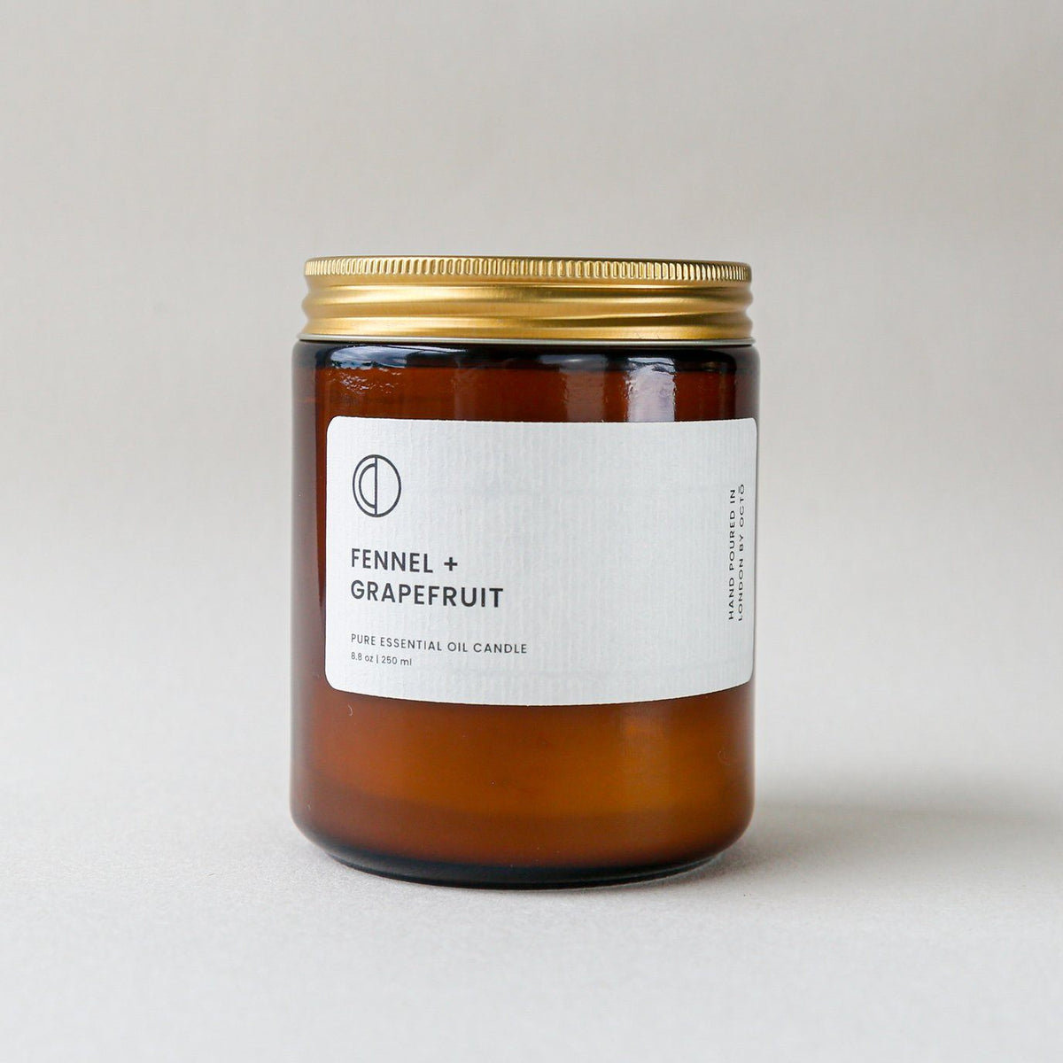 Fennel &amp; Grapefruit Candle Kerzen Octo &amp; Co. Medium 250ml - Amber Jar - Genuine Selection