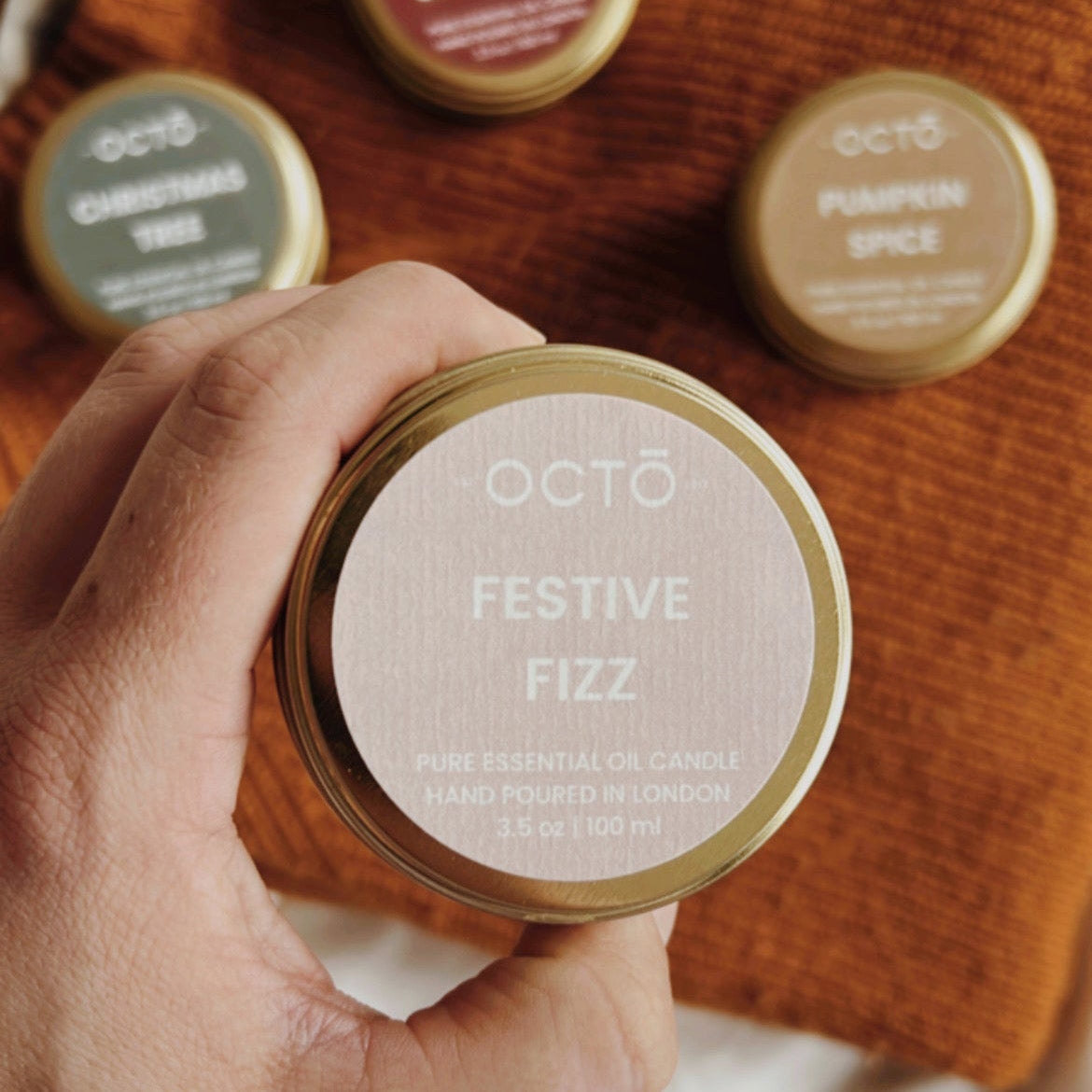 Festive Collection Mini Candle Tins Kerzen Octo &amp; Co. Festive Fizz - Genuine Selection