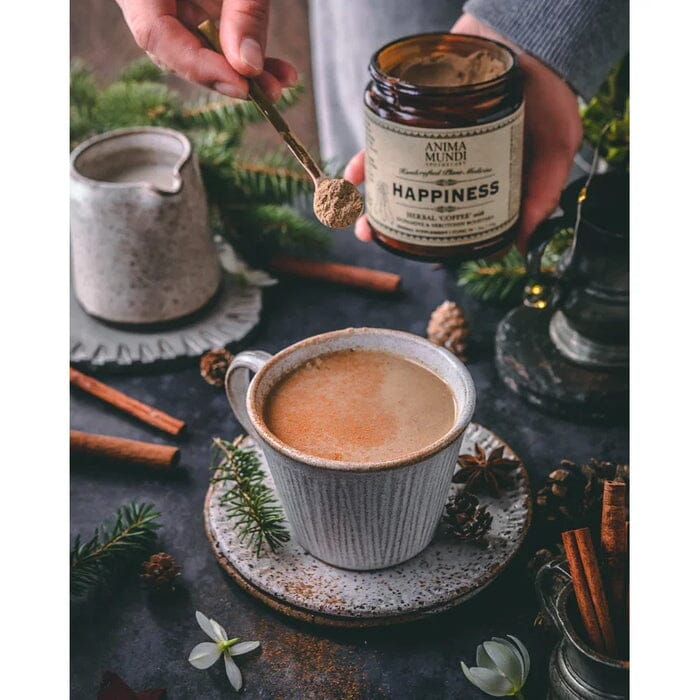 HAPPINESS Powder | Herbal Mood Booster Coffee Nahrungsergänzungsmittel Anima Mundi Apothecary - Genuine Selection