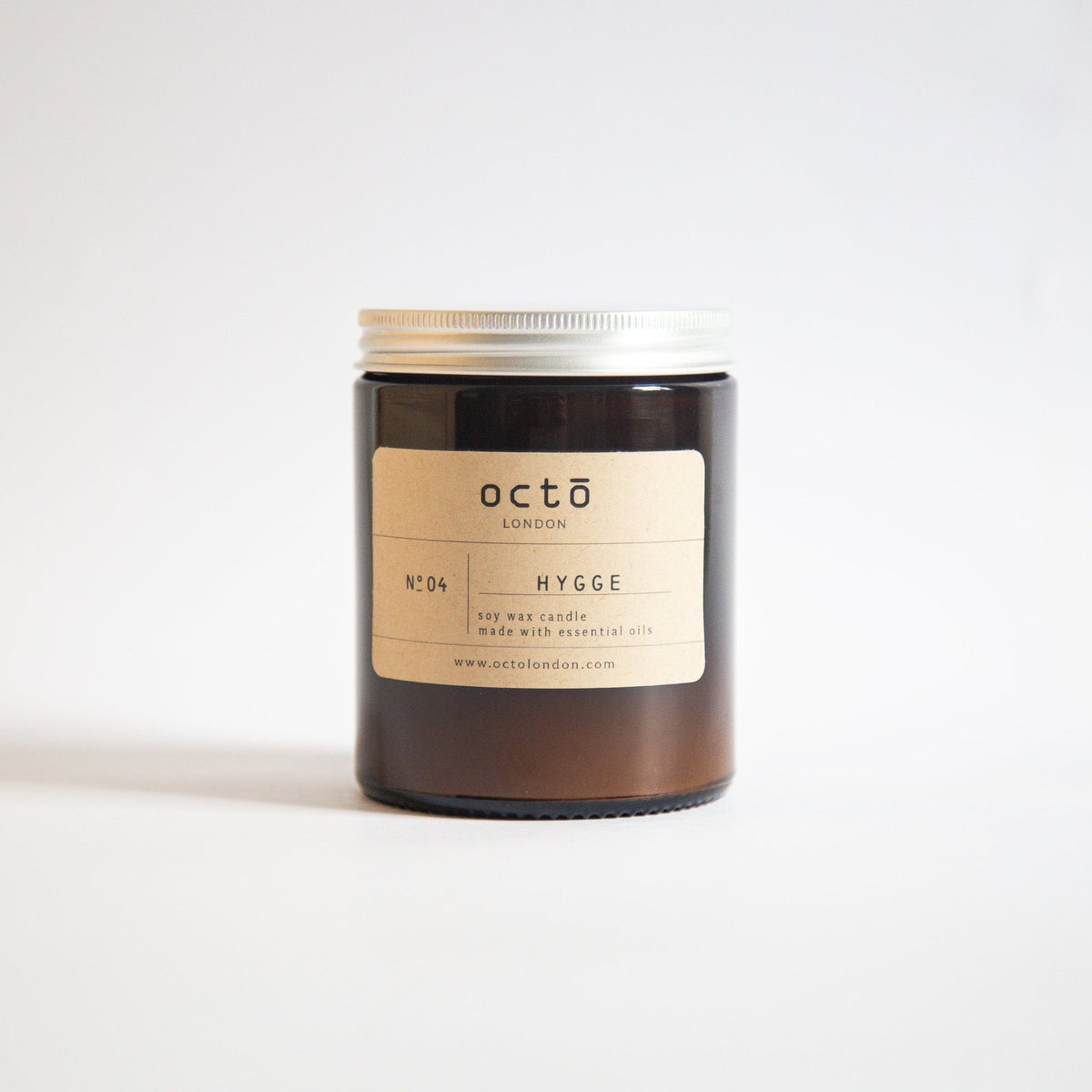 Hygge Candle Kerzen Octo London Medium 180ml - Amber Jar - Genuine Selection