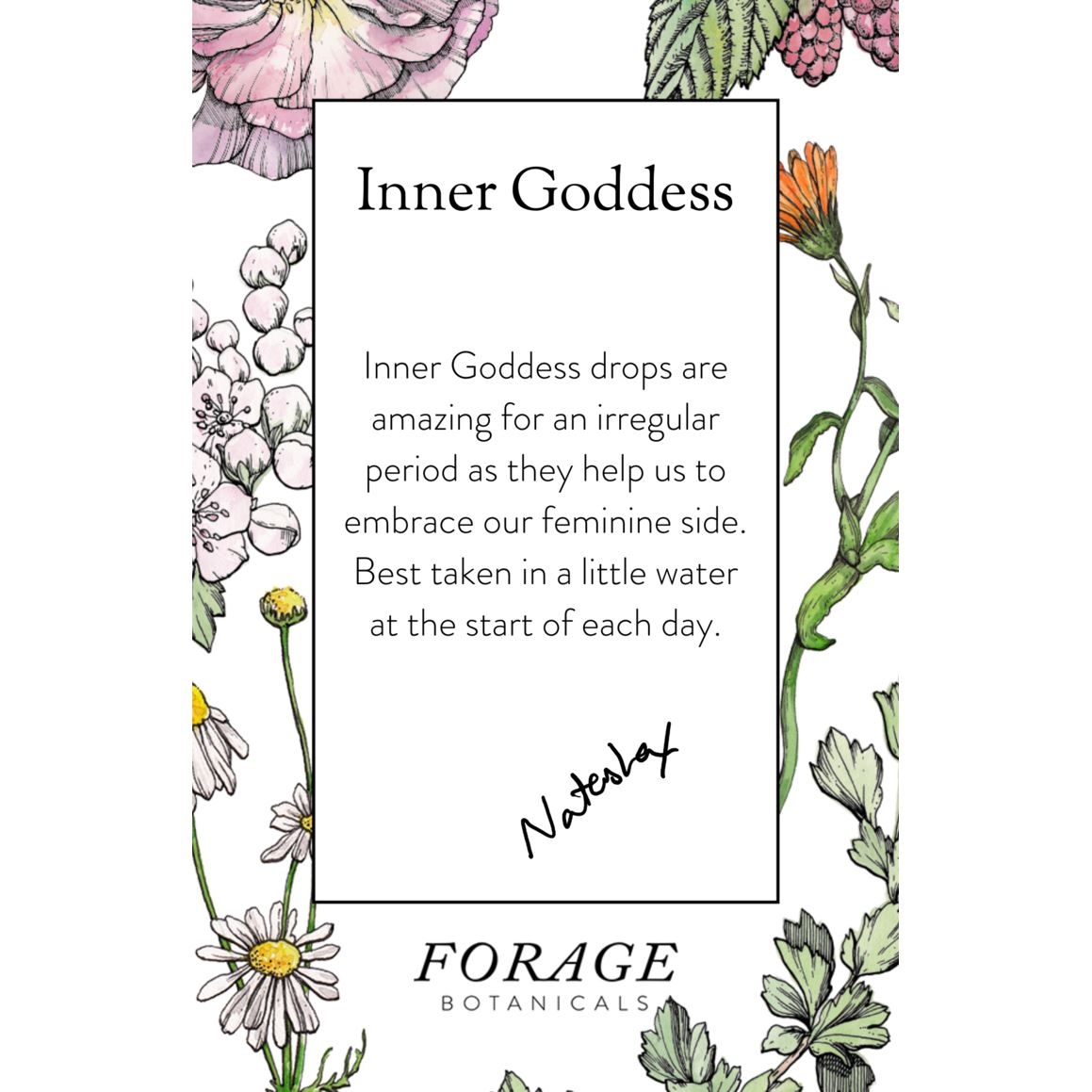 Inner Goddess Drops Nahrungsergänzungsmittel Forage Botanicals - Genuine Selection