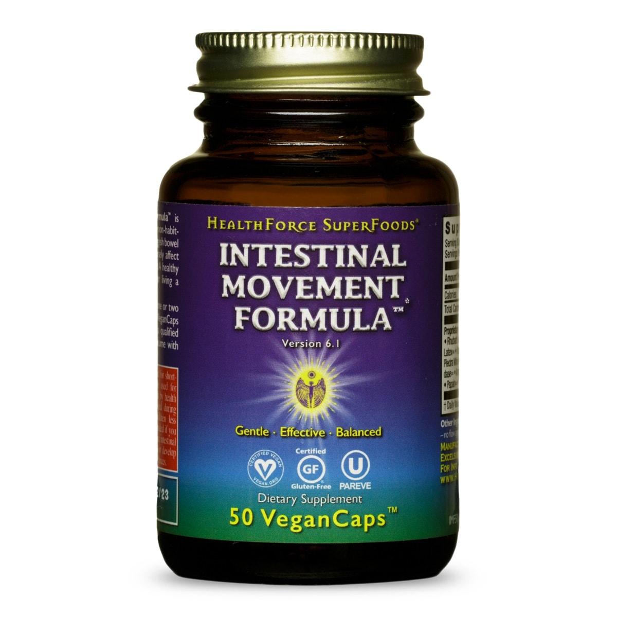 Intestinal Movement Formula™ Nahrungsergänzungsmittel HealthForce SuperFoods 50 Kapseln - Genuine Selection