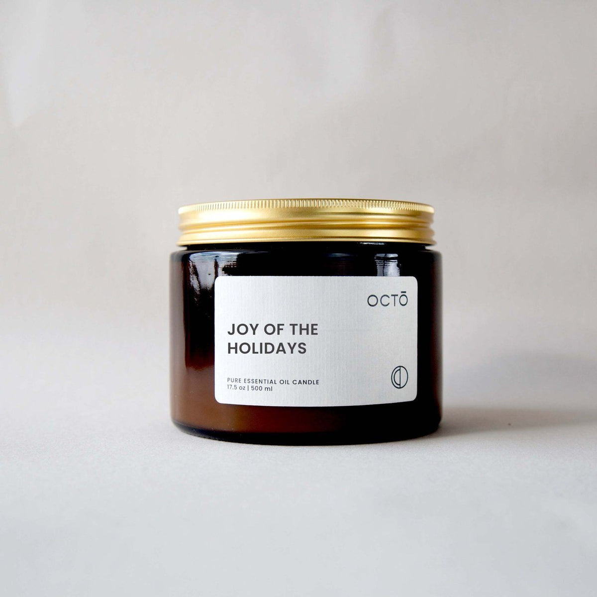 Joy of the Holidays Candle Kerzen Octo &amp; Co. Large 500ml - Amber Jar - Genuine Selection