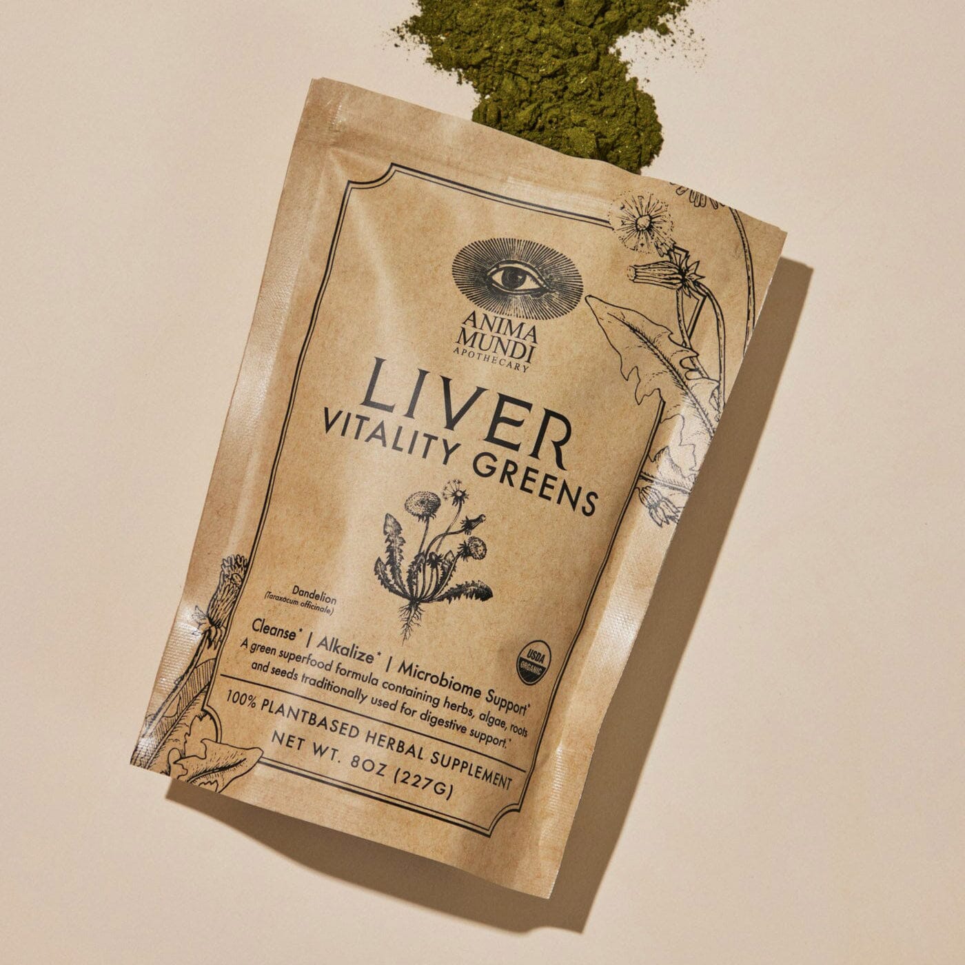 Liver Vitality: Daily Green Detox Nahrungsergänzungsmittel Anima Mundi Apothecary 227g - Genuine Selection