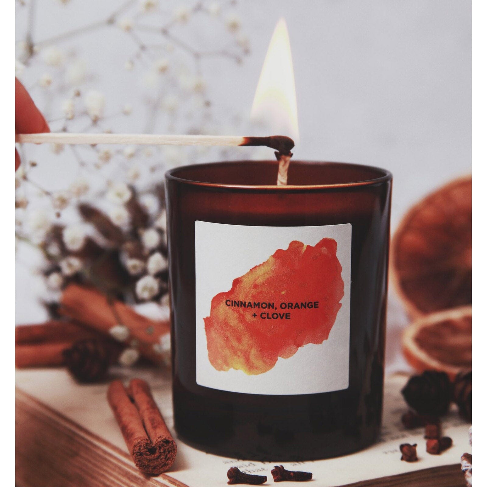Luxury Amber - Cinnamon, Orange & Clove Kerzen Self Care Co. 200ml - Genuine Selection