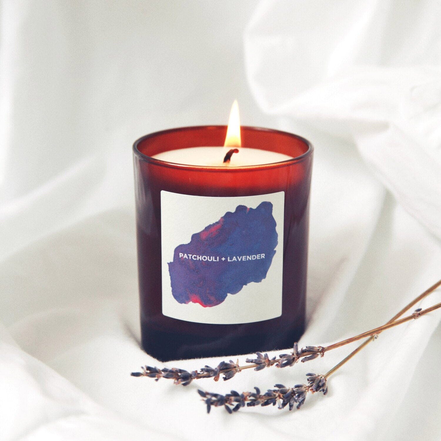 Luxury Amber - Patchouli + Lavender Aromatherapy Candle Kerzen Self Care Co. 200ml - Genuine Selection