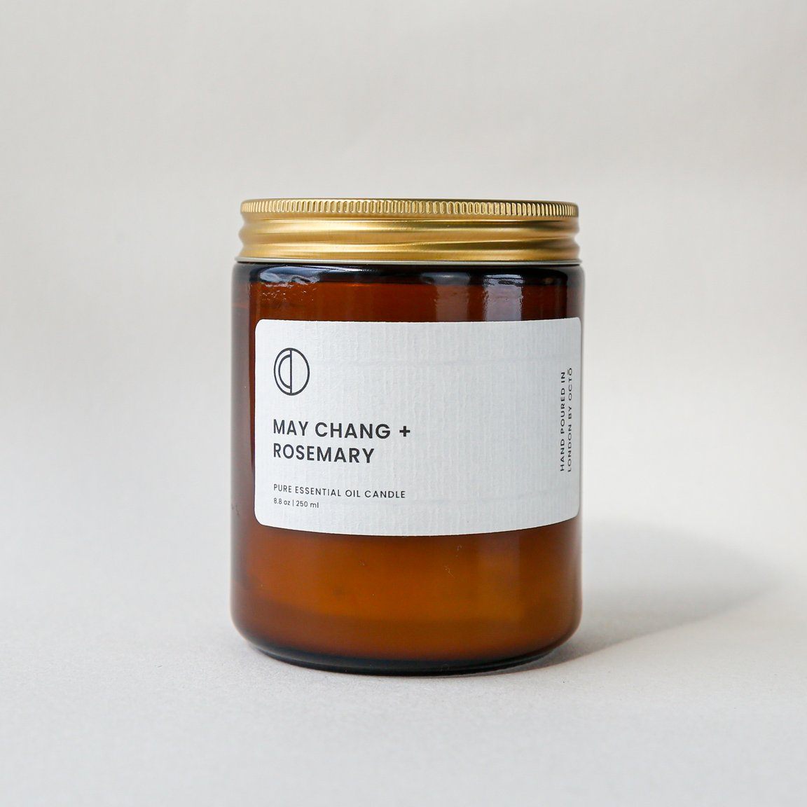 May Chang + Rosemary Candle Kerzen Octo &amp; Co. Medium 250ml - Amber Jar - Genuine Selection