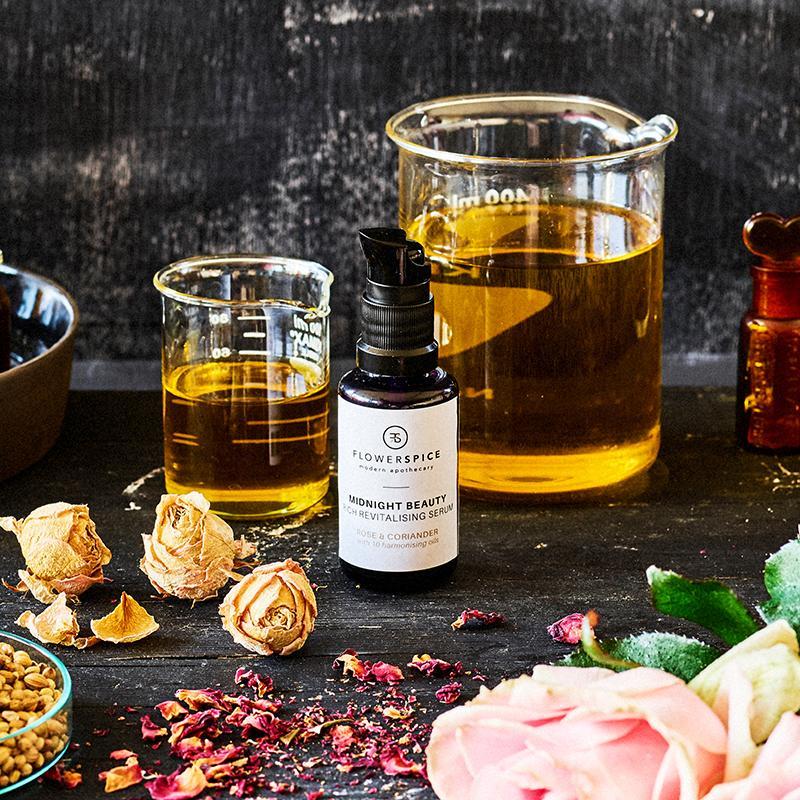 Midnight Beauty Rich Revitalizing Serum Rose &amp; Coriander Serum Flower and Spice - Genuine Selection