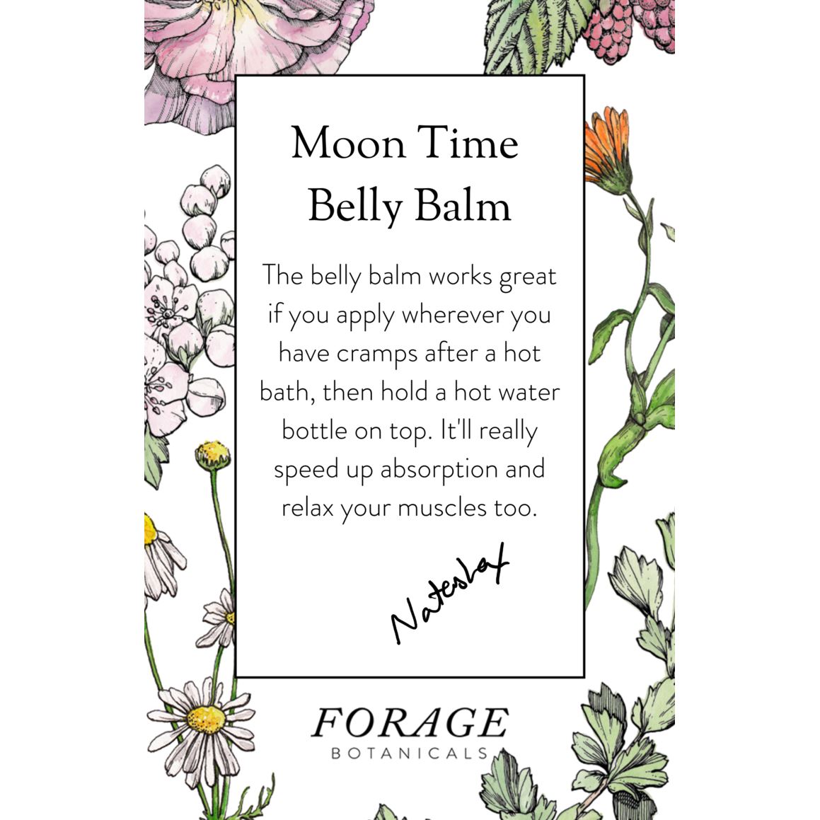 Moon Time Belly Balm Körperbalm Forage Botanicals - Genuine Selection