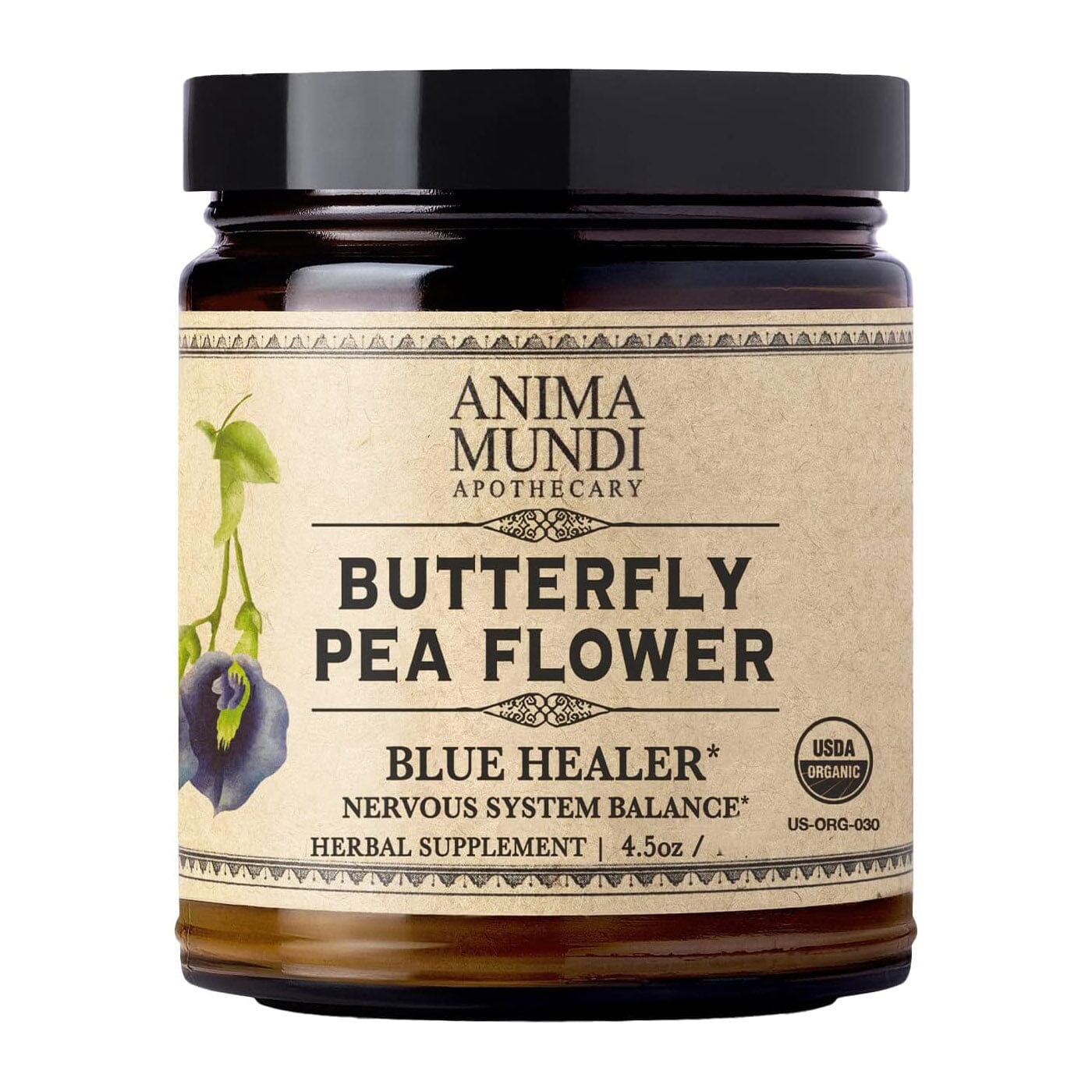 Organic Butterfly Pea Powder Nahrungsergänzungsmittel Anima Mundi Apothecary - Genuine Selection