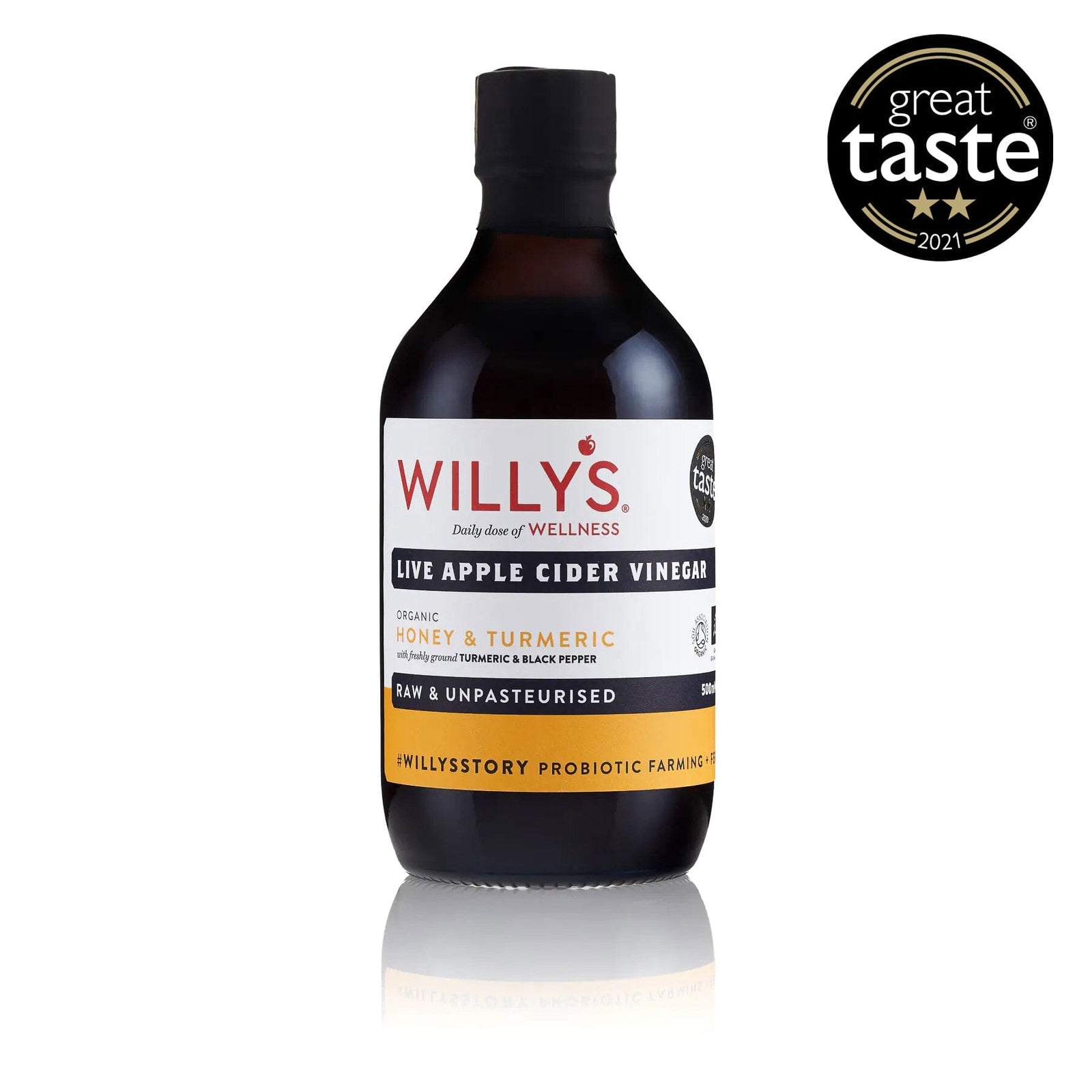 ORGANIC LIVE TURMERIC & HONEY APPLE CIDER VINEGAR Nahrungsergänzungsmittel Willy's ACV - Genuine Selection