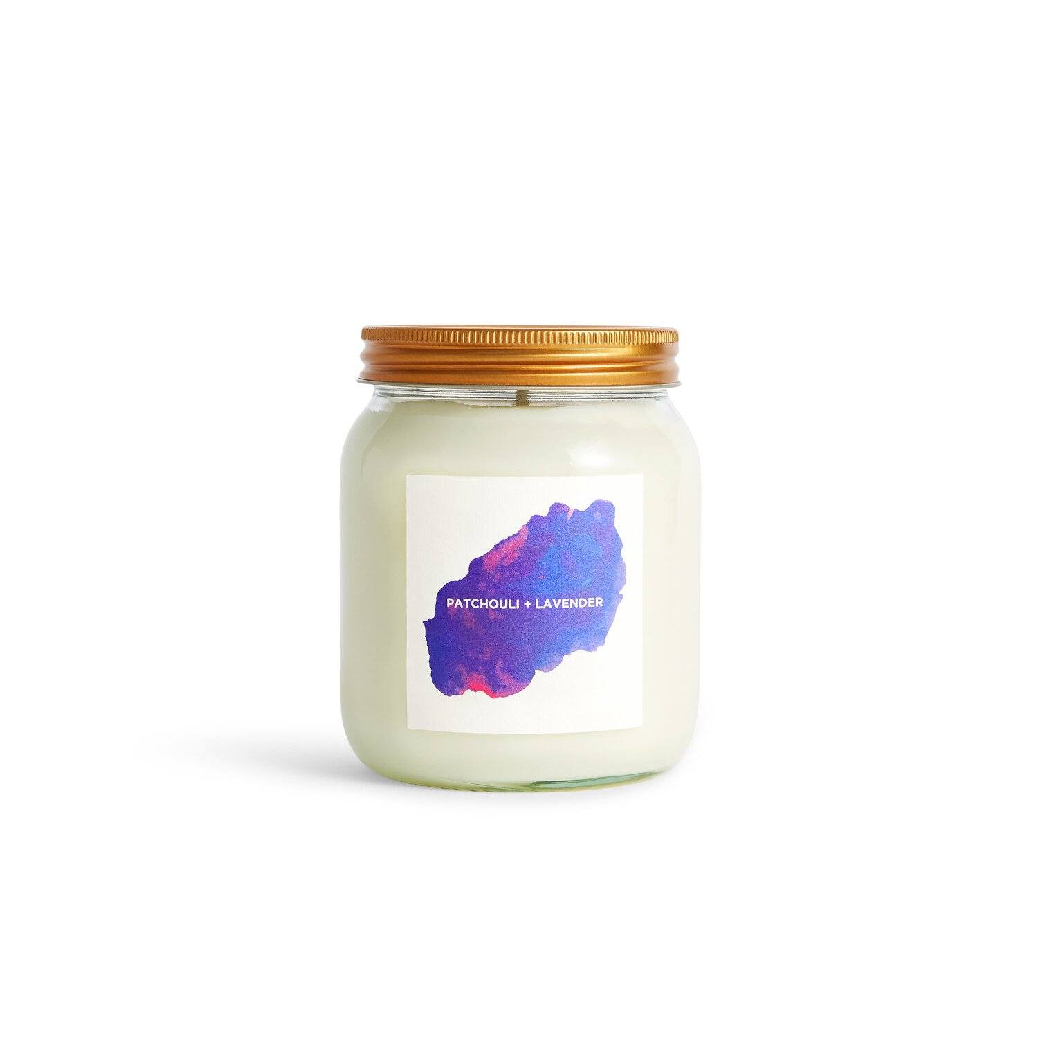 Patchouli + Lavender Aromatherapy Candle Kerzen Self Care Co. 300ml - Genuine Selection