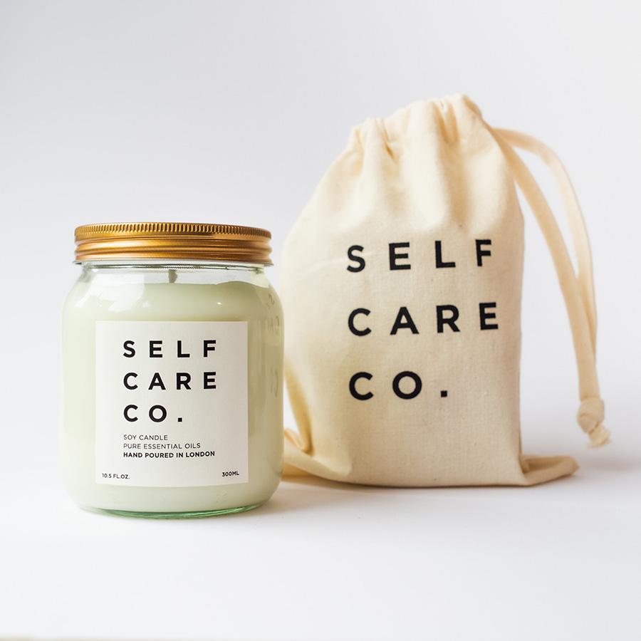 Pine + Cedar Wood Aromatherapy Candle Kerzen Self Care Co. - Genuine Selection