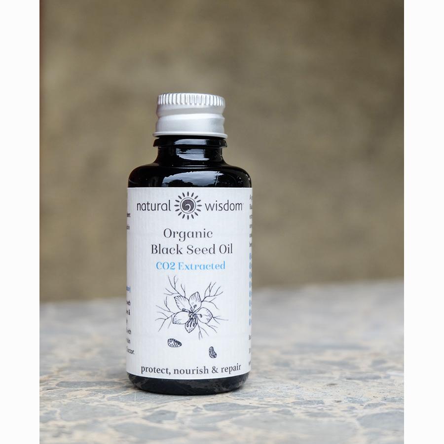 Raw Organic Black Seed Oil (C02 Extracted) Gesichtsöl Natural Wisdom - Genuine Selection