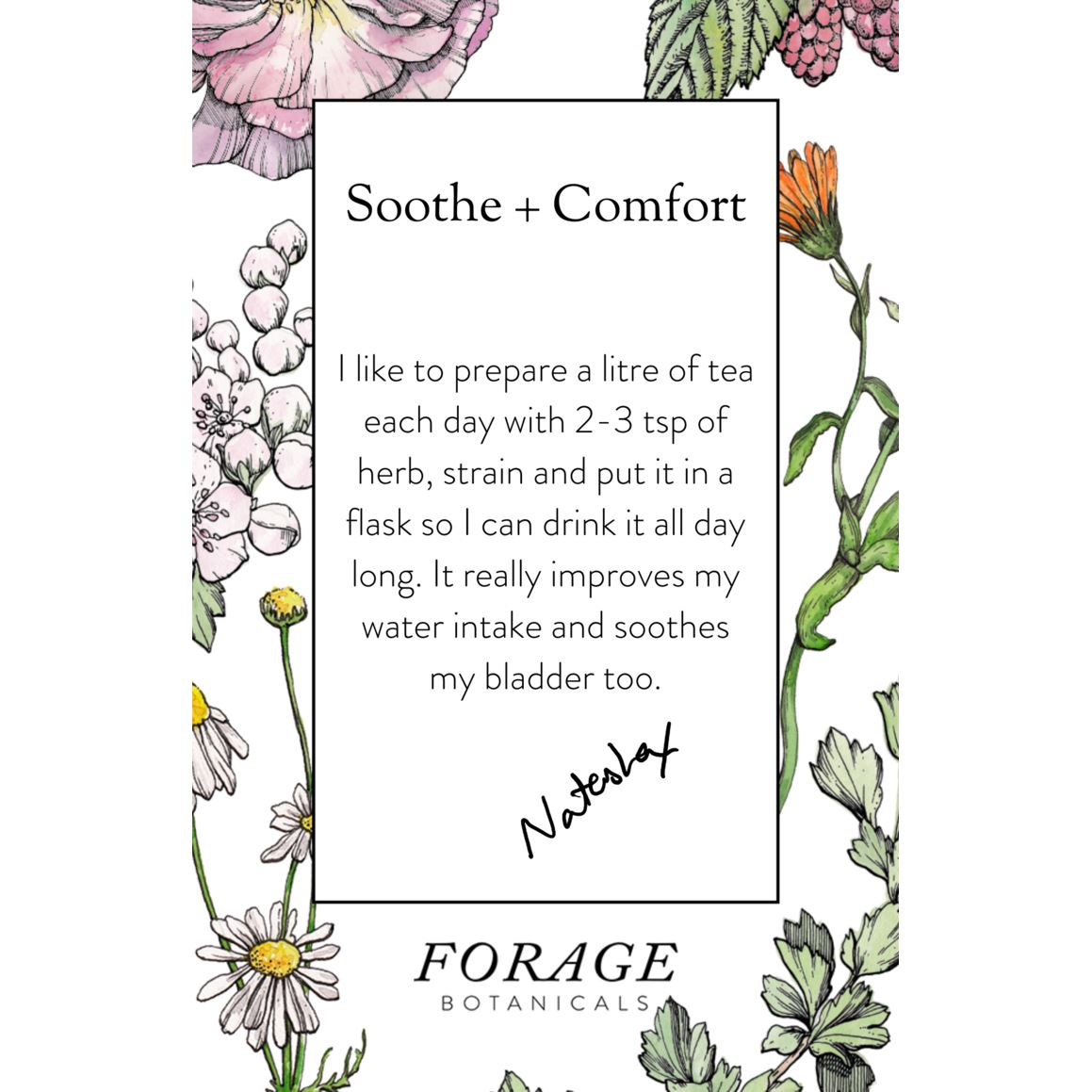 Soothe + Comfort Tea Nahrungsergänzungsmittel Forage Botanicals - Genuine Selection