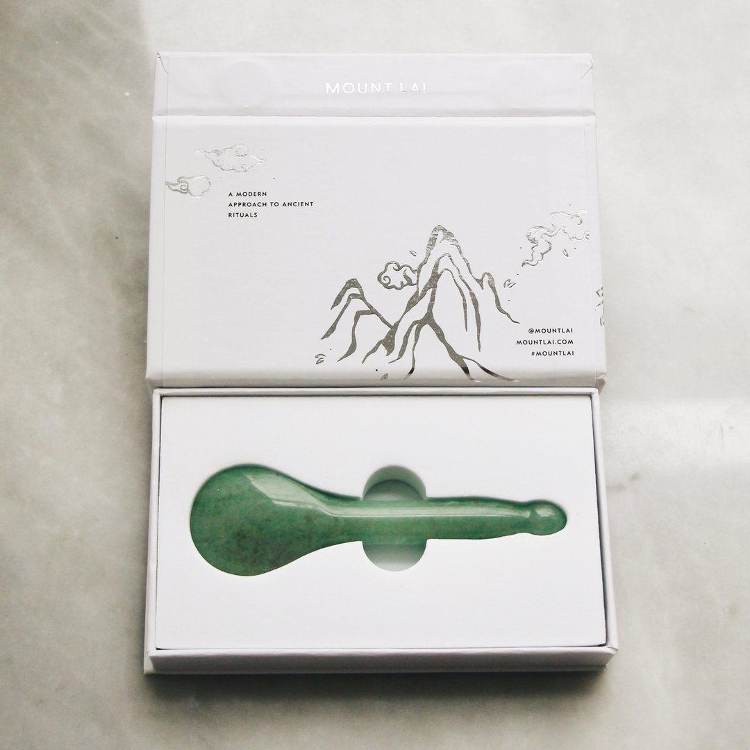 The Jade Acupressure Gua Sha Spoon Facial Tool Mount Lai - Genuine Selection