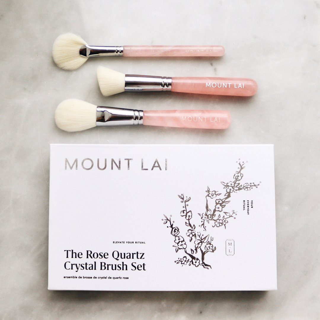 The Limited Edition Rose Quartz Crystal Brush Set Pinsel Mount Lai - Genuine Selection
