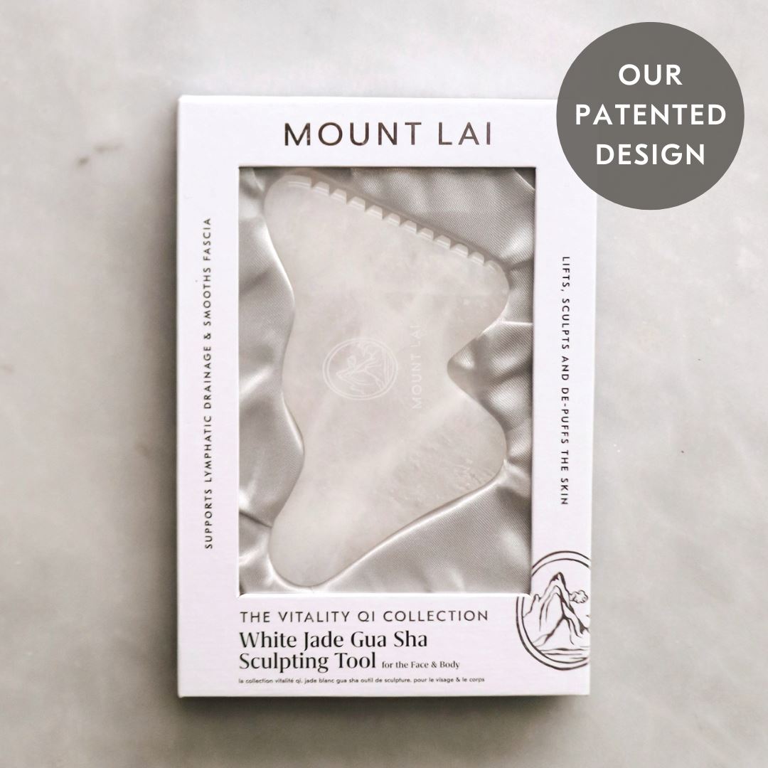 The Vitality Qi White Jade Gua Sha Sculpting Tool Facial Tools Mount Lai - Genuine Selection