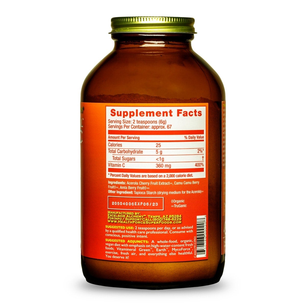 Truly Natural™ Vitamin C Nahrungsergänzungsmittel HealthForce SuperFoods - Genuine Selection