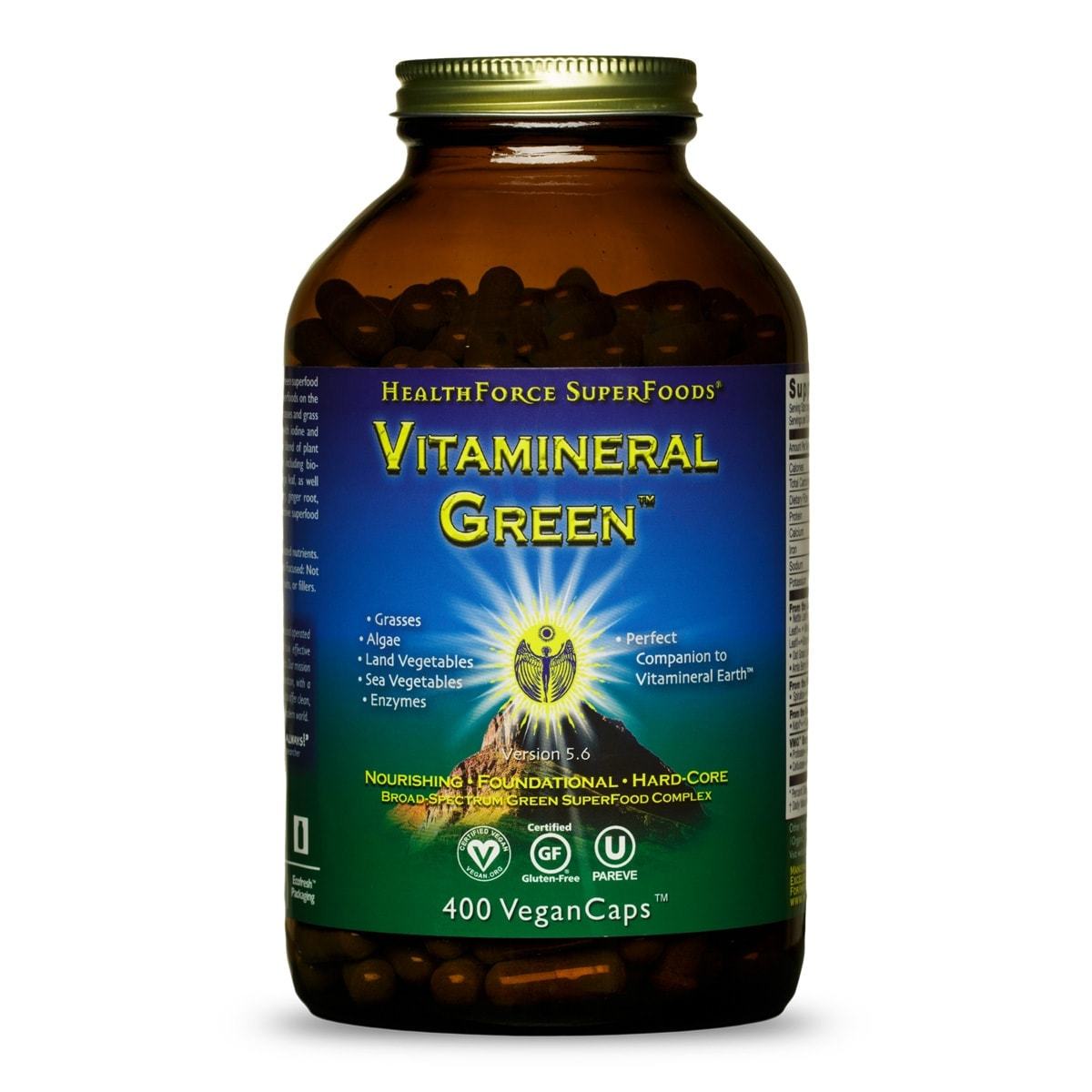 Vitamineral Green™ Nahrungsergänzungsmittel HealthForce SuperFoods Kapseln 400 Stück - Genuine Selection