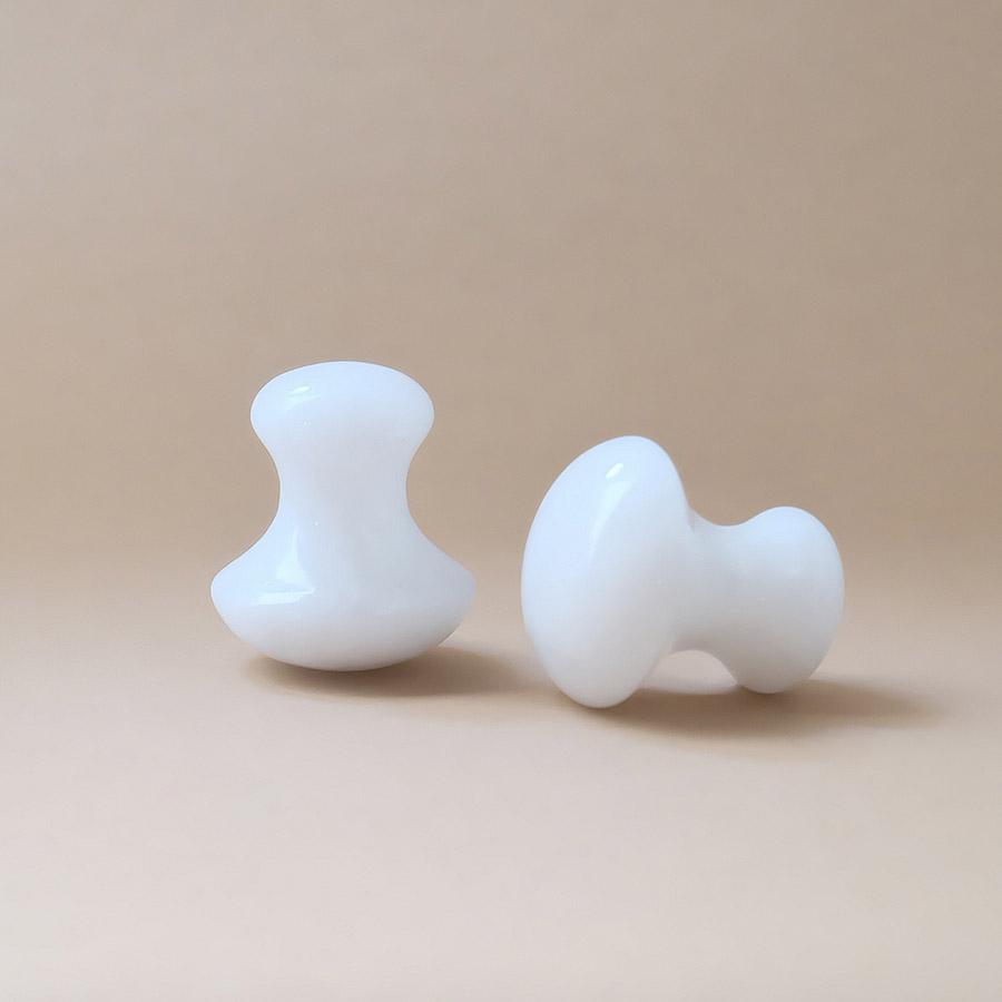White Jade Gua Sha Massage Mushrooms Facial Tools Genuine Selection - Genuine Selection